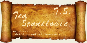 Tea Stanilović vizit kartica